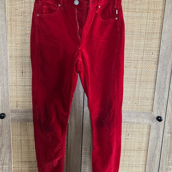 McGuire Red Velvet Stretchy Jeans - Picture 2 of 6